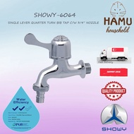 Showy-6064 Single Lever Quarter Turn Bib Tap C/W 3/4” Nozzle Head