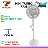 LITEX 10" Mini Turbo Air Circulation 2 in 1 Stand Fan / Table Fan Kipas Berdiri / Kipas Meja (LT-TSF