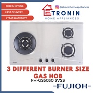 Fujioh Gas Hob with 3 Different Burner Size FH-GS5030 SVSS PUB | LPG