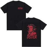 Dexter Morgan Face Graphic Bay Butcher Pure Cotton T-shirt Men's Fashion Street Top