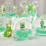 Keychain Pendant Fox Green Keychain Glitter Boy Gift Acrylic Cute Oil Bottle Bottle