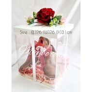 Kotak Hantaran Transparent Clear Gift Box Cake Box Kotak Kek Kotak Hantaran Jernih