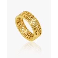 916 Gold Abacus Coin Ring
