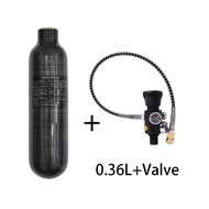 TUXING 300Bar 0.36L 360cc Carbon Fiber Cylinder with Regulating Valve HPA Tank 4500psi High Pressure