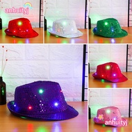 LANJ Jazz Hat Unisex Fashion Light Up Led Fedora Trilby