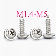 Phillips Pan Head Self Tapping Screw/304 Stainless Steel with washer M1.4-M5 * L3-50mm 【CQ-MB-1】