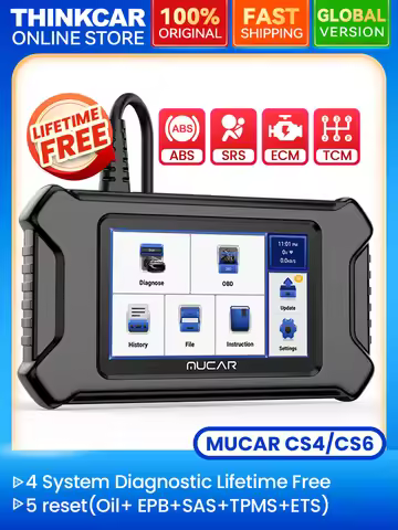 MUCAR CS4/CS6 OBD2 Car Diagnostic scanner tools ABS SRS Engine TCM 4 System Oil SAS EPB TPMS ETS 5 R
