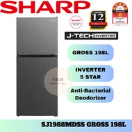 Sharp 2 Door Refrigerator SJ1988MDS Gross 198L Peti Sejuk 5 Star Rating