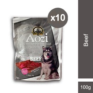 Aozi Organic Wet Dog Food Beef - 100g Pouch 10 PCS