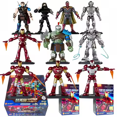 Original Blokees Iron Man Building blocks Series Model Kit Ironman Mark46 Hulk Assembly Joint Movabl
