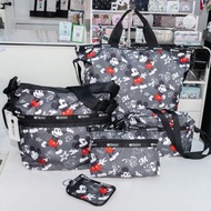 日本 LeSportsac X DISNEY 100週年 MICKEY 米奇 灰色帆布 系列 斜咩袋