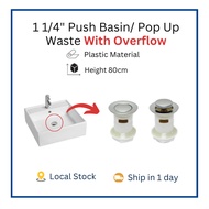 Plastic Pop Up Waste 32mm 1 1/4" Push Basin Pop-Up Waste Basin Pop Up Waste For Basin Use