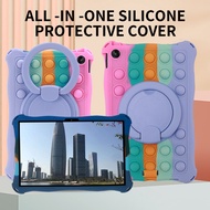 Tablet Cover For Lenovo Tab M10 3rd Case TB-328FU TB-328XU Rotating Stand Gen 3 Case 10.1" Pen Holder Push Bubble Silicone Funda