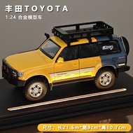 โมเดลรถ Toyota Land Cruiser LC80 Alloy Metal Gift Model Light And Sound Return Force Collectible Sta