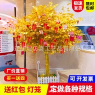 Artificial Golden Banyan Tree New Year Wishing Tree Money Tree gold Tree Artificial Banyan Tree Pros