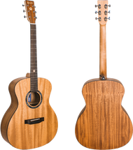 Kazuki Soul Series Top Solid Acoustic Guitar กีต้าร์โปร่ง คาซูกิ หน้าไม้แท้ Mahogany แถมฟรี กระเป๋าบ