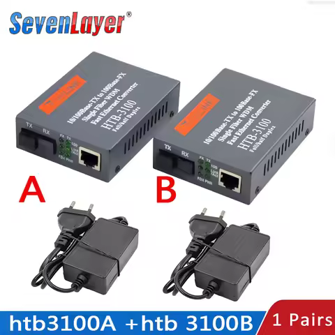 Fiber Transceiver Media Converter HTB-3100 Optical Fiber Single Fiber Converter SC 10/100M Single Mo