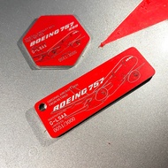 Airlinertags UK Jet2 Jet2 Boeing 757 Airplane Leather Keychain Cultural Creative Pendant