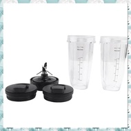 24Oz Cups With To-Go Lids, 7 Fins Extractor, For Nutri Ninja Auto IQ BN801 SS101 BL480-30 BL641 BL64