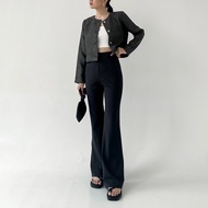 Flare Pants - Highwaist Flare Pants - Scuba Culottes - Women's Highwaist Cutbray Culottes - Highwais