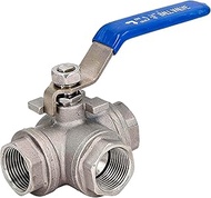 3-way ball valve, L-type ball valve, 3/4 inch ball valve, 1-piece ball valve DN20, road valve with l