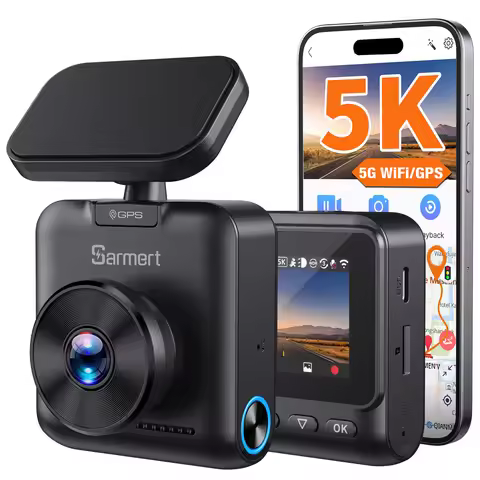 Sarmert C1 5K Dash Cam GPS WiFi APP Sony STARVIS HDR Car DVR Camera