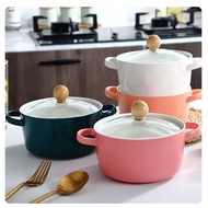 White Ceramic Soup Pot Ceramic Pot