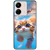 Ốp lưng cho Xiaomi Redmi 9T - Redmi 13 4G - 13C - Redmi Note 13 4G - 13 Pro 4G - 13 Pro 5G - Mèo Bơi