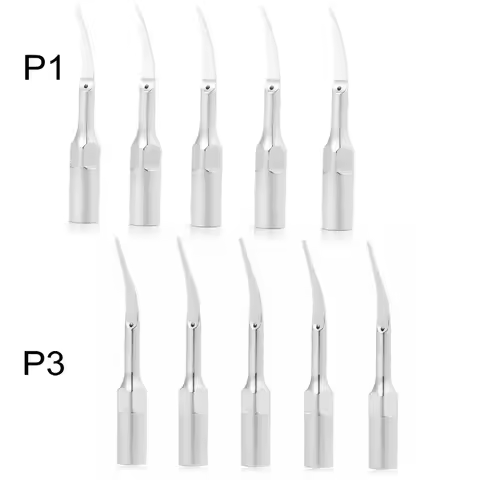 5Pcs Dental Scaler Tips for EMS Woodpecker Ultrasonic Scaler Handpiece P1 P3 Tips
