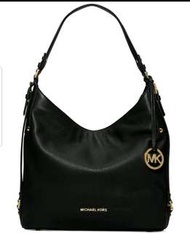 Michael Kors Bedford Shoulder專櫃款黑色皮革側肩包(大款)