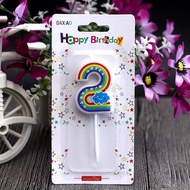 Creative Rainbow Number Candle No.2