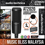 [READY STOCK] Audio Technica AT2020 Cardioid Condenser Microphone with Pop Filter (AT-2020 / AT 2020