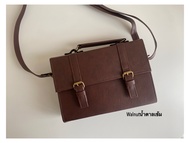 HEAPER PONY กระเป๋าหนังวินเทจ สะพายข้าง ทรงกล่อง Messenger bag