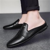 L9026 Two-Layer Leather Half Slippers Sandals 38-44 Shoes Code Number Batch 60 Yuan