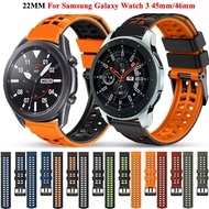 22mm Watchband Silicone For Samsung Galaxy Watch 3 45mm 46mm Gear S3 Sport Smart Watch Strap Bracelet Huawei GT2 3 46mmWristband