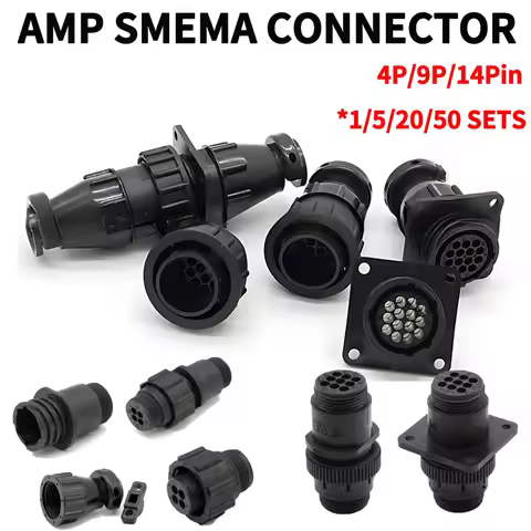 1/5/20/50 Sets 4P/9P/14Pin AMP/TE Type SMEMA Aviation Connector Auto Sensor Plug & Socket SMT Equipm