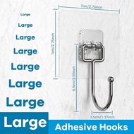Adhesive Transparent Stainless Steel Magic Hook / Kitchen Hook / Sticky Wall Hook / 3M Stickiness Wa