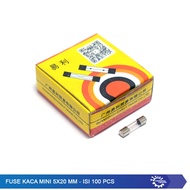 Fuse - Mini Glass Fuse 5x20 mm - Contents 100 Pcs
