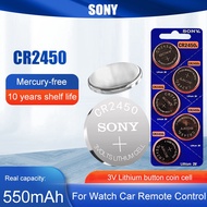 Sony Original CR2450 CR 2450 3V Lithium Batteries BR2450 LM2450 DL2450 For Watch Car Key Remote Cont