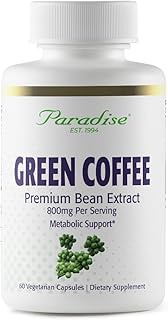 Paradise Herbs - Green Coffee BeanSupports Healthy Glucose Levels Less Than 2 Percent CaffeineRich i
