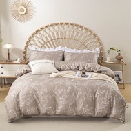 3pcs/set Leaf Floral Pattern Duvet Cover Set(1 Duvet Cover & 2 Pillowcase)Soft And Skin-Friendly Duv