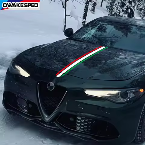 Car Hood Bonnet Stickers For Alfa Romeo Giulia Giulietta 159 Giulia quadrifoglio Stelvio Accessories