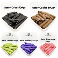 [500GR] ASTOR WAFER ROLL OREO / COKLAT / PANDAN / BLUEBERRY / STRAWBERRY
