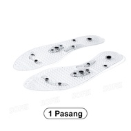 SOFEI 1 pasang sol pijat Batu magnet Silikon lembut ultra-tipis Menstimulasi kaki Pria Wanita