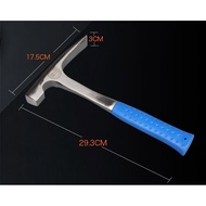 🔥 Geological Hammer Chisel Head Pick End Geology Rock Anti Slip Rubberized Handle 🔥