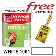1L WHITE 1001 Nippon Easy Wash Interior paint (free gift brush nippon 3'')