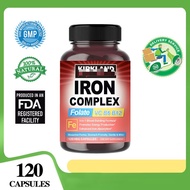 Iron Supplement - with Vitamin C, B12 and Zinc Supports Immune System Health