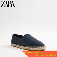 🔥 X.D Sandals ZARA[Discount Season] New Men's Shoes Navy Blue Ramie Sole Shoes Sandals Fisherman Shoes 12720721010🔥 5XJl