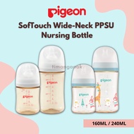 Pigeon SofTouch Wide-Neck PPSU Nursing Bottle / Botol Susu Pigeon / Botol Susu Baby / Botol Susu New