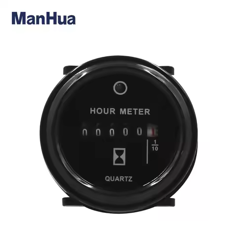 ManHua MH11L AC/DC6-80V Hour Meter Round waterproof timer Engine for motor vehicle truck and ship Ho